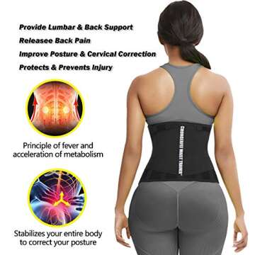 ChongErfei Waist Trainer Belt for Women & Man - Waist Trimmer Ab Belt - Tummy Control Body Shaper(Black,Small)