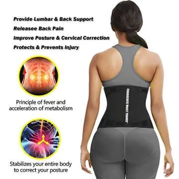 ChongErfei Waist Trainer Belt for Women & Man - Waist Trimmer Ab Belt - Tummy Control Body Shaper(Black,Small)