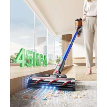 Cordless Vacuum Cleaner X9 - 550W 60Mins Powerful Home Cleaning Solution