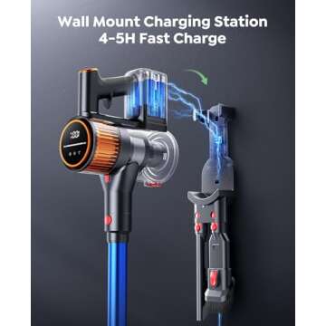 Cordless Vacuum X9 - 550W Suction for Home Cleaning