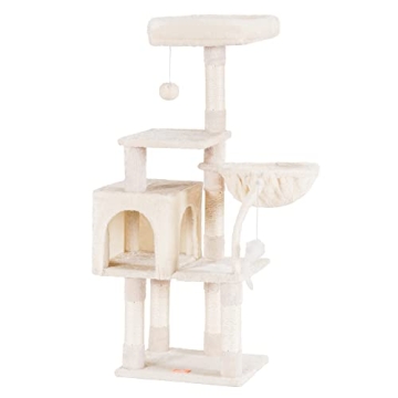 Heybly Cat Tree for Indoor Cats with Cozy Hammock