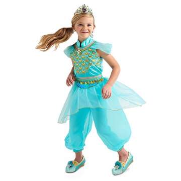 Disney Jasmine Costume for Kids - Aladdin Size 7/8 Blue