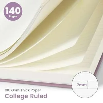 Lined Journal Notebook for Women & Men, Hardcover College Ruled Journal Notebook for Work, Note Taki...