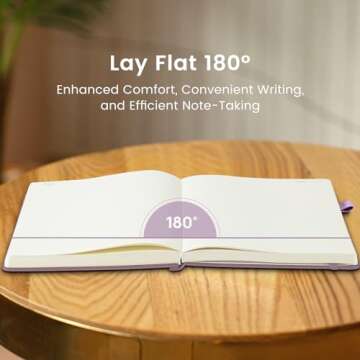 Lined Journal Notebook for Women & Men, Hardcover College Ruled Journal Notebook for Work, Note Taking,Writing, Perfect for Office School Supplies,A5,Purple