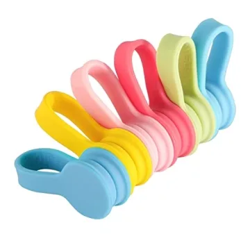 Viaky 6 Pack Macaron Magnetic Twist Ties for Effortless Cable Management