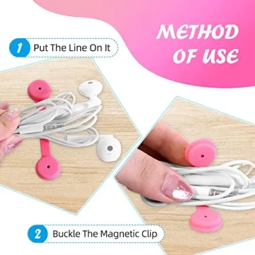 Viaky 6 Pack Magnetic Cable Ties - Colorful and Versatile