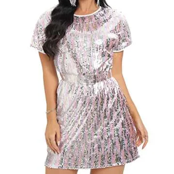 Rainbow Sequin Festival Dress for Women
