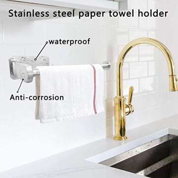 Self Adhesive Paper Towel Holder - Modern Kitchen Essential