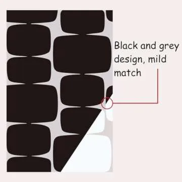 lenify Black and Grey Peel and Stick Wallpaper Geometric Contact Paper 17.7inch x 118.1inch Black Geometric Wallpaper for Cabinets Shelf Liner Removable Beads Self Adhesive Decor Wall Paper