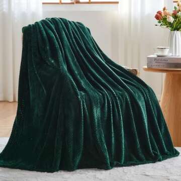NEWCOSPLAY Forest Green Super Soft Throw Blanket