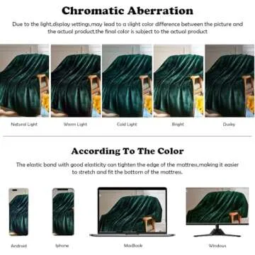 NEWCOSPLAY Forest Green Super Soft Throw Blanket