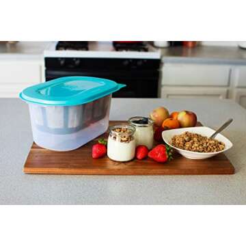 Hatrigo 1-Gallon Greek Yogurt Maker with Extra Fine Mesh BPA-Free Large Stainless Steel Strainer, Makes Thick Creamy Greek Yogurt (14 x 10 x 7 in)