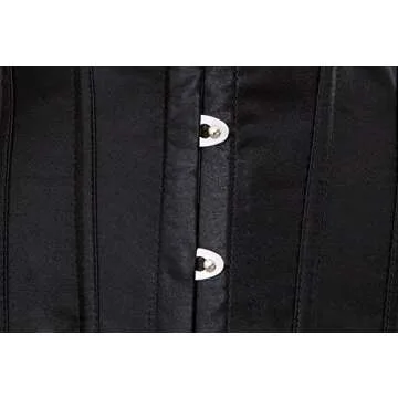 Frawirshau Plus Size Black Corset Top for Women