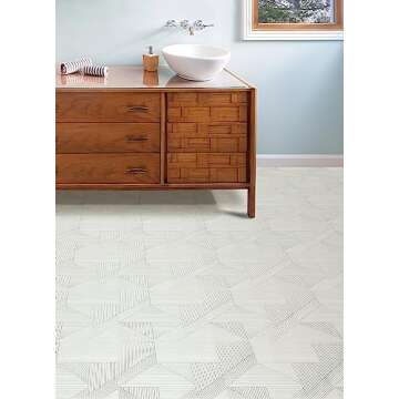 FloorPops 12-in by 12-in Neutral Frey Peel & Stick Floor Tiles