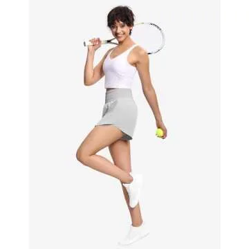 Athletic Women's Workout Shorts with Ruffle Design and Pockets