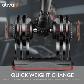 Ativafit Adjustable Dumbbells for Home Workouts