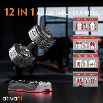 Ativafit Adjustable Dumbbells for Home Workouts