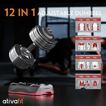Ativafit Adjustable Dumbbells for Home Workouts