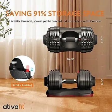 Ativafit Adjustable Dumbbells for Home Workouts