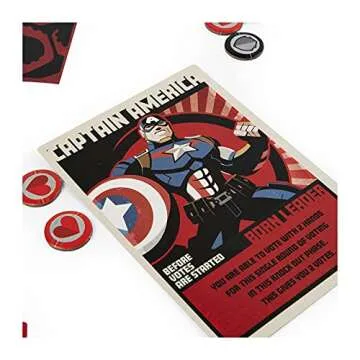 Spin Master Games Marvel, Hail Hydra Superhero Board Game Black Panther Hulk Captain America Red Skull Black Widow Spiderman, for Adults and Teens Ages 14 and up