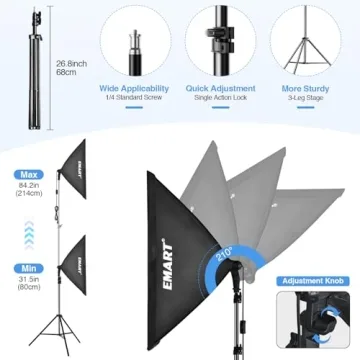 EMART Softbox Photography Lighting Kit for Professionals