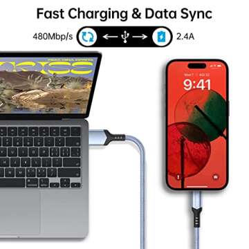 iPhone Charger[Apple MFi Certified], 3Pack 6FT Nylon Braided Lightning Cable iPhone Charger Cord for iPhone 14/13/12/11 Pro Max/Mini/XS/XR/X/8/7/6/Plus iPad AirPods