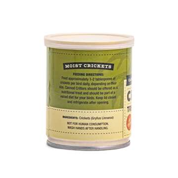 Fluker's Culinary Coop Canned Crickets Chicken Treat, All Natural and Packed with Protein, 2.75 oz