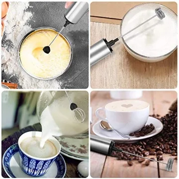 Rechargeable Mathtoxyz Handheld Milk Frother for Coffee