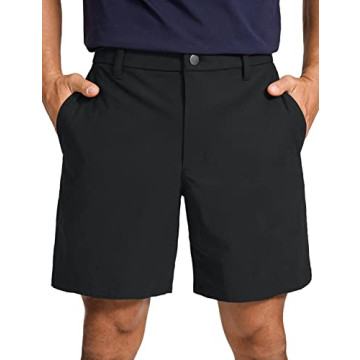 CRZ YOGA Men's All Day Comfy Golf Shorts - Lightweight 7" Casual Shorts with Pockets