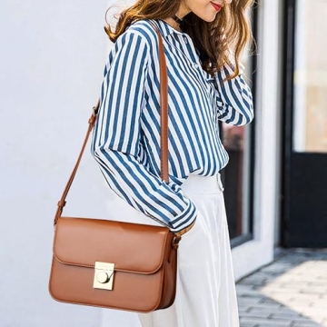Chinllo Crossbody Bag Stylish Vegan PU Leather Satchel