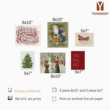 Rustic Snowy Winter Room Decor - Aesthetic Botanical Picture - Christmas Wall Art - Boho French Coun...