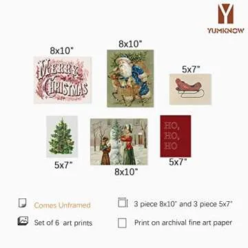 Rustic Snowy Winter Room Decor - Aesthetic Botanical Picture - Christmas Wall Art - Boho French Coun...