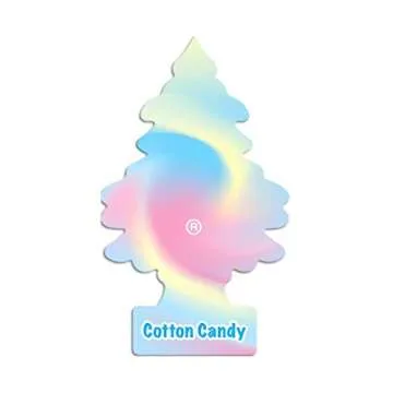 LITTLE TREES Car Air Freshener | Hanging Paper Tree for Home or Car | Cotton Candy | 3 Pack