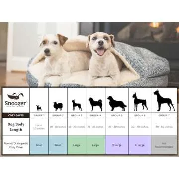 Snoozer Luxury Cozy Cave Pet Bed, Wag Collection, Extra Large - Celtic Sea Salt