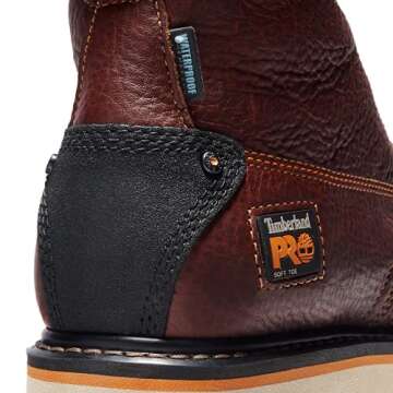 Timberland PRO Men's Gridworks 6 Inch Soft Toe Waterproof Industrial Wedge Work Boot, Brown, 10.5