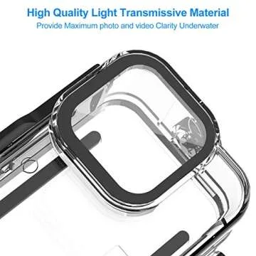 Kuptone Waterproof Case 60M/196FT Underwater Protective Dive Housing Shell with Bracket Mount Accessories for Go Pro 11/10/9 Action Camera