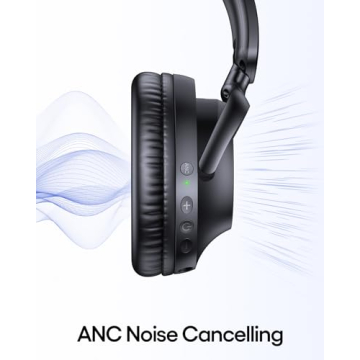 TAGRY Hybrid Active Noise Cancelling Headphones 100H Playtime Wireless Over Ear Bluetooth Headphone ...