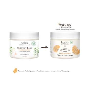 Babo Botanicals Sensitive Baby Fragrance-Free Miracle Cream - Hydrating for Sensitive Skin