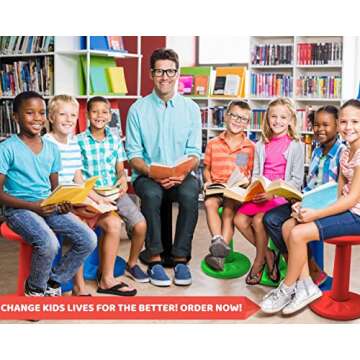 Studico ActiveChairs Kids Wobble Stool, Flexible Seating for Preschool & Elementary Classrooms, Impr...