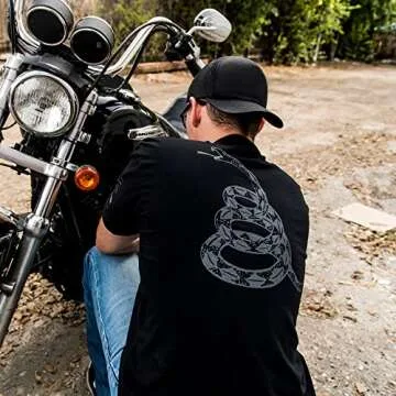 Grunt Style Concealed Gadsden Men's T-Shirt (Black, Small)