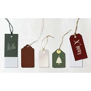 100 pcs Custom Hang Tags,Personalized Your Logo and Text Price Tags Jewelry Hang Tags Labels (1.75x2.5 inch)
