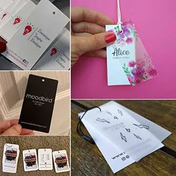 100 pcs Custom Hang Tags,Personalized Your Logo and Text Price Tags Jewelry Hang Tags Labels (1.75x2.5 inch)