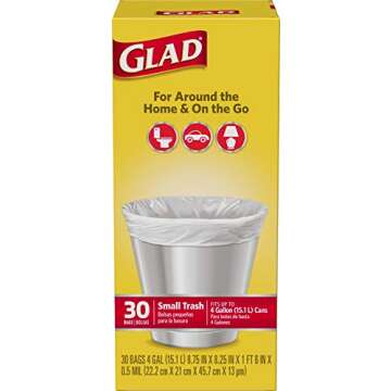 Glad Trash Bags - 4 Gallon Strong & Odor-Free 30 Count