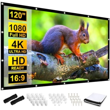 Frocopo 120 Inch Portable Projector Screen for Movies