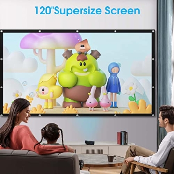 Frocopo 120 Inch Portable Projector Screen for Movies