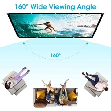 Frocopo 120 Inch Portable Projector Screen for Movies