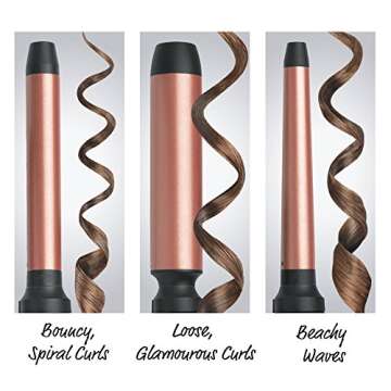 Pro Beauty Tools 3-in-1 Copper Ceramic Curling Wand Kit