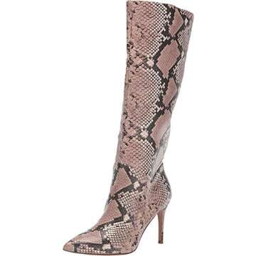 Steve Madden Kinga Knee High Boot Pink Snake 8