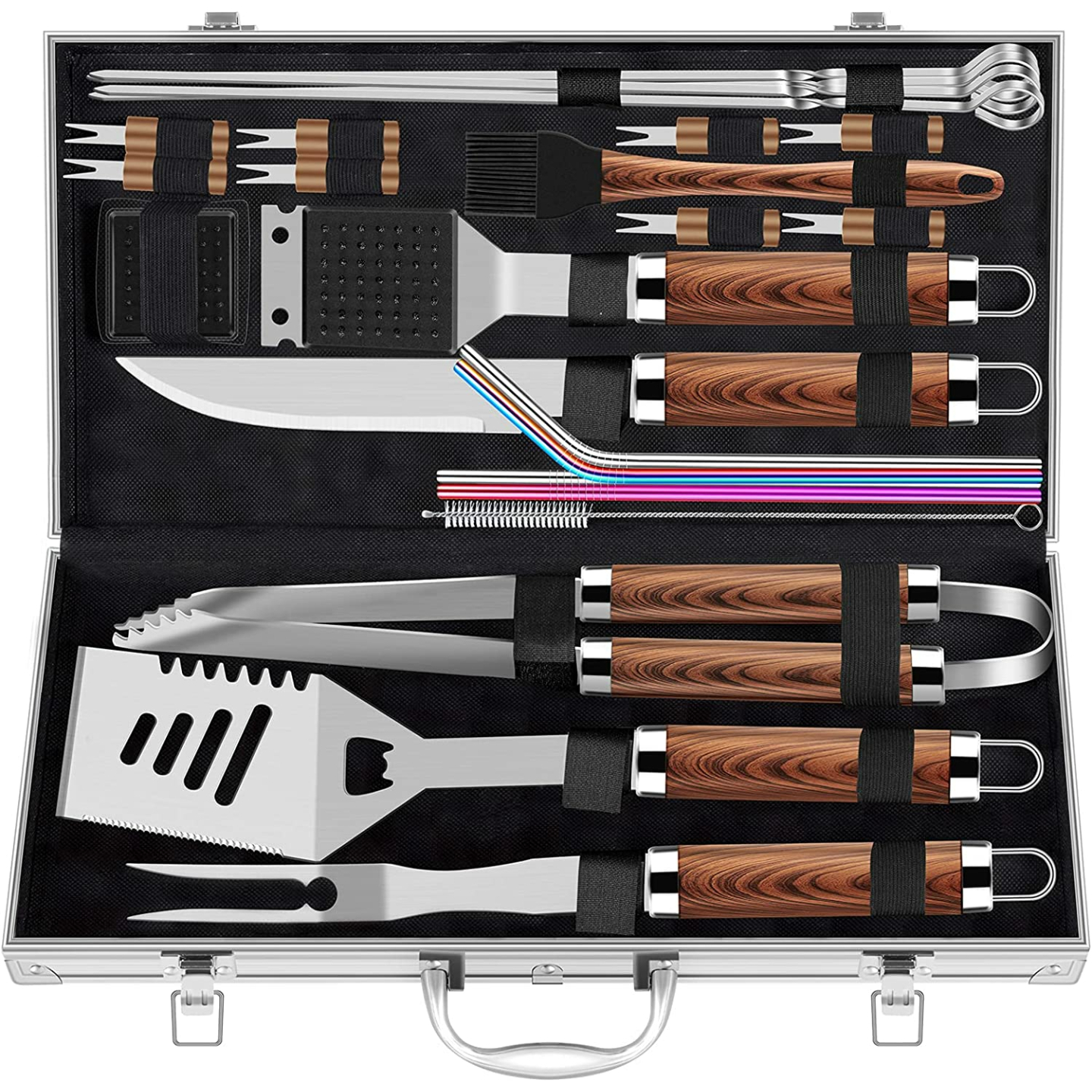 Heavy Duty 25pc Grill Tool Set with Case