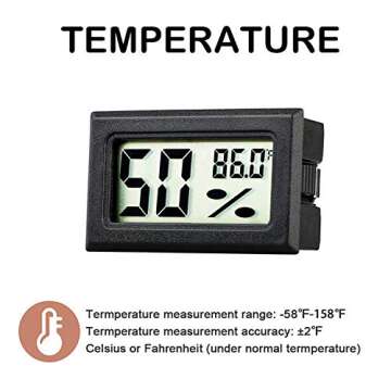 Rojuna Mini Digital Hygrometer for Home & Garden